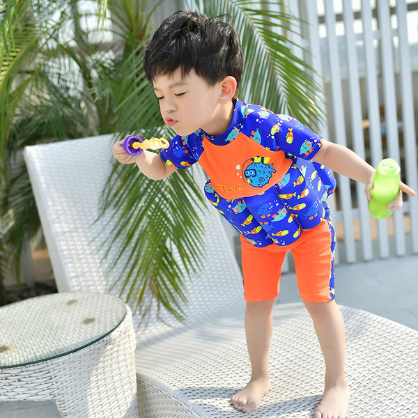 Traje de Baño Flotador para Bebés y Niñas - Enterizo de Seguridad Acuática