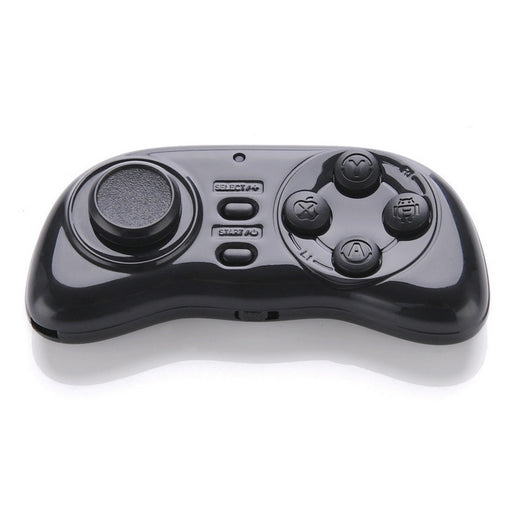 Black portable mini Bluetooth smart gamepad with an analog stick and four action buttons for mobile gaming. - Image 3