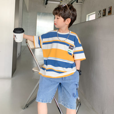 Conjunto de Playera y Pantalones Cortos para Niño - Verano Casual - Image 2