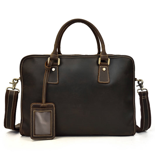 Maletín Ejecutivo de Cuero Crazy Horse Vintage para Hombre - Image 5