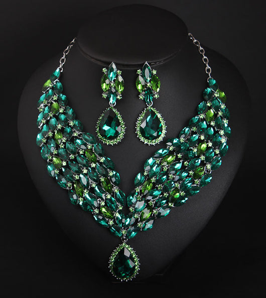 Juego de Collar y Aretes de Cristal Africano - Image 9