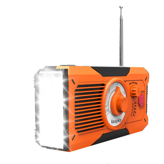 Radio de Emergencia Multifuncional con Linterna y Luz de Lectura