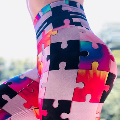 Leggings Deportivos de Cintura Alta con Costuras Explosivas para Yoga y Running - Image 7
