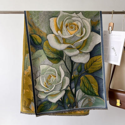 Bufanda Gruesa de Invierno con Diseño Jacquard Tipo Cashmere - Image 27