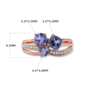 Anillo de Plata Esterlina con Baño de Oro Rosado y Separación de Tonos - Image 14