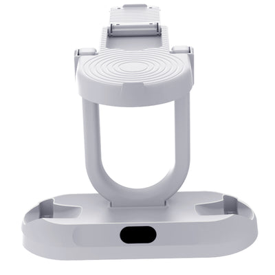 White ABS charging and storage stand for PS VR2 handles and glasses, with a U-shaped support and two charging docks. - Image 8