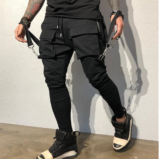 Pantalones de chándal Hip Hop con bolsillos grandes - Image 7