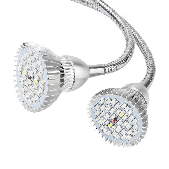Lámpara LED de Cultivo Dual 10W con Pinza de Escritorio y Cuello Flexible