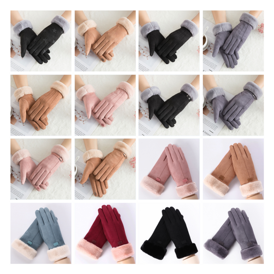 Guantes Térmicos Doble Capa con Forro de Terciopelo para Pantalla Táctil