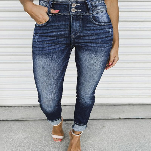Pantalones Skinny Cintura Alta con Micro Elástico