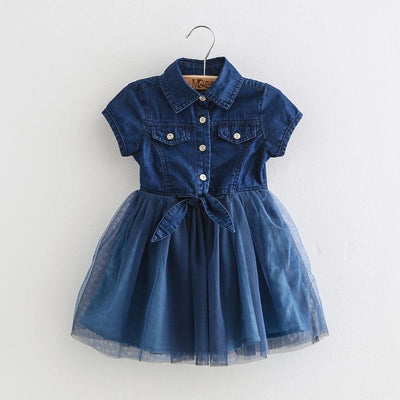 Vestido Corto de Mezclilla con Mangas Cortas - Image 6