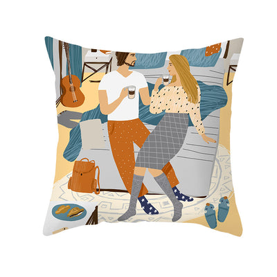 Funda de Cojín Estampada Melocotón para Sala y Dormitorio - Edición Día de San Valentín - Image 28