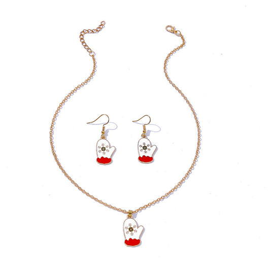 Aretes y Collar Navideños Botas de Muñeco de Nieve - Image 6
