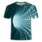 Playera Pareja Estampado 3D Líneas Creativas Unisex