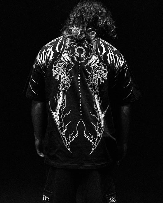 Playera Holgada de Algodón Talla Grande Estilo Oscuro - Image 29
