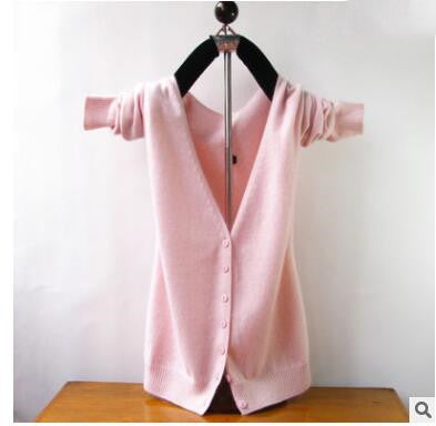 Cardigan de Cachemira Tejido para Mujer - Cuello V Elegante