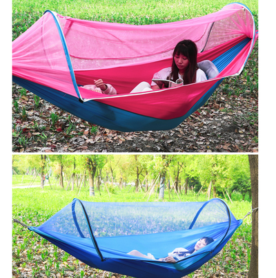 Hamaca Portátil Doble con Mosquitero para Camping y Aventuras - Image 5