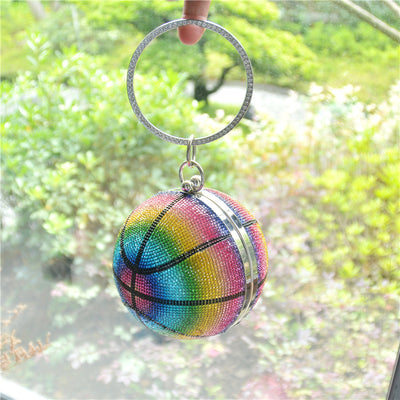 Bolso de Fiesta con Diseño de Baloncesto y Cristales Brillantes - Image 4