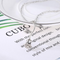 Fashion leaf necklace Plateado 2