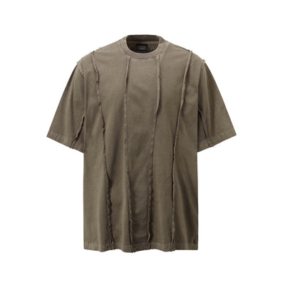 Camiseta Retro Americana de Patchwork Manga Corta para Hombre - Image 2