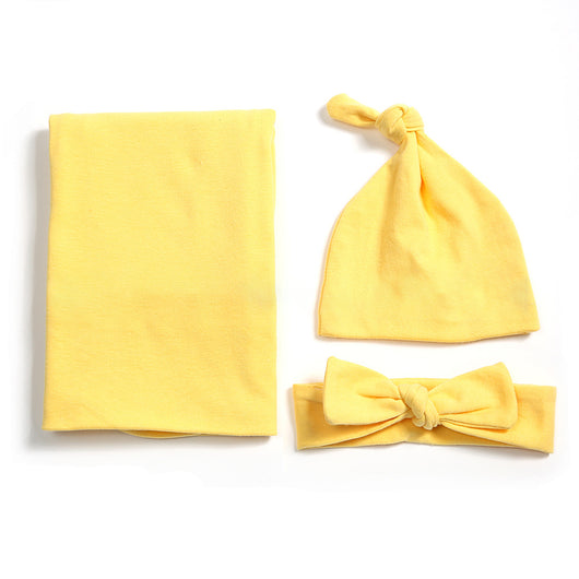 Conjunto de Gorro, Diadema y Manta de Algodón para Bebé - Image 8