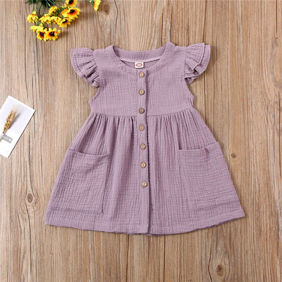 Vestido de Algodón Manga Corta para Niñas - Image 12