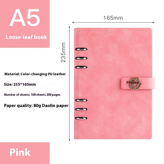 Cuaderno A5 Profesional con Hojas Removibles para Negocios y Reuniones - Image 11