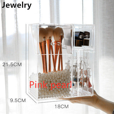 Organizador de Maquillaje y Joyas Acrílico Transparente con Tapa - Image 13