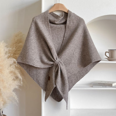 Chal Triangular Tejido Grueso Coreano para Invierno - Abrigo Suave y Cálido - Image 22