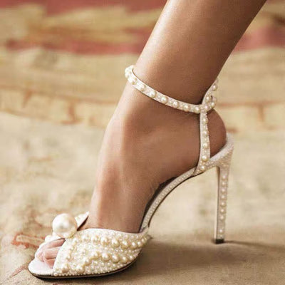 Sandalias Novia Perla Boca de Pez - Zapatos de Boda Elegantes para Mujer - Image 2