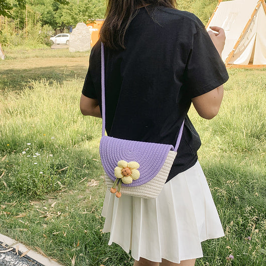 Bolsa de Paja con Flores para Mujer - Estilo Verano - Image 14