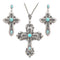 Conjunto de Joyería Retro Turquesa - Collar y Aretes