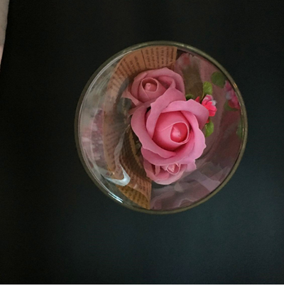 Florero Cilíndrico de Corcho y Vidrio para Flores Secas y Arreglos DIY - Image 3