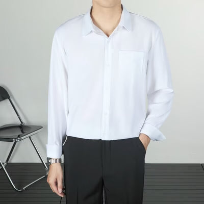 Camisa Suelta de Lino Coreana con Drapeado Elegante - Image 21