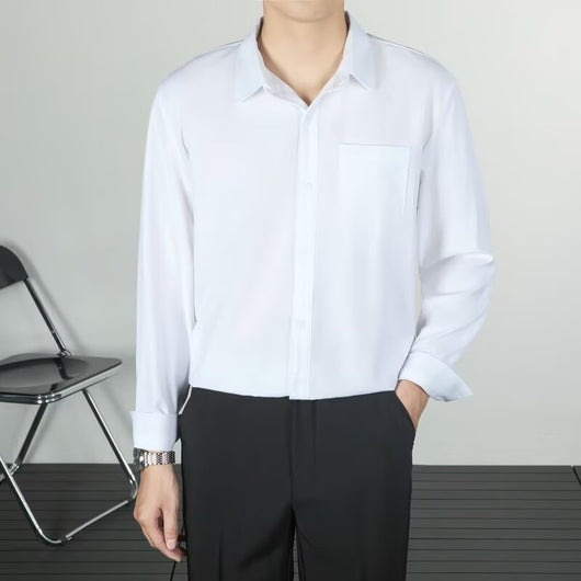 Camisa Suelta de Lino Coreana con Drapeado Elegante - Image 21