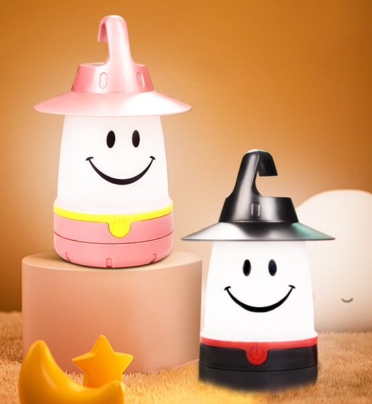 Lámpara LED Sonriente para Tienda de Campaña Infantil - Luz Nocturna Decorativa