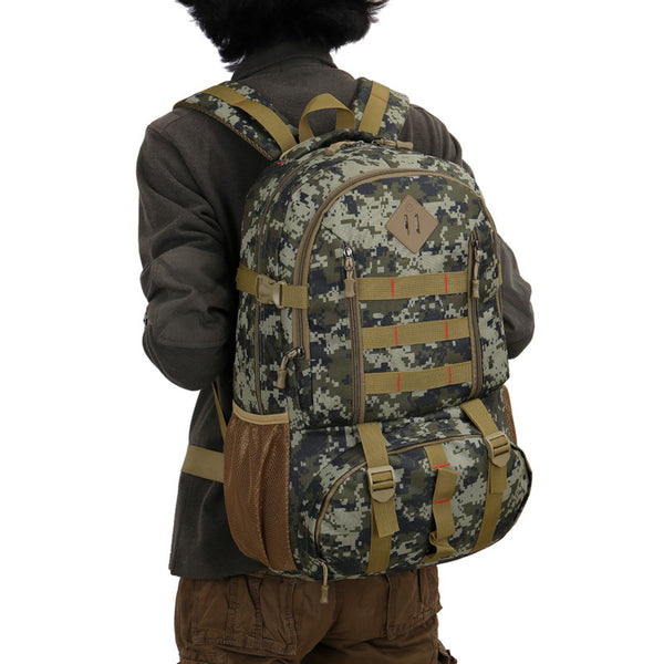 Mochila de montaña táctica con camuflaje para expediciones