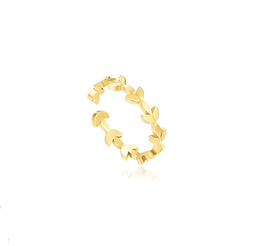 Anillo de Hoja Retro Lujo Ligero para Mujer - Image 7