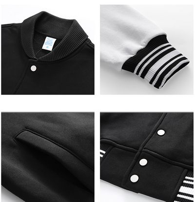 Chaqueta Béisbol Bordada Suelta para Parejas - Image 12