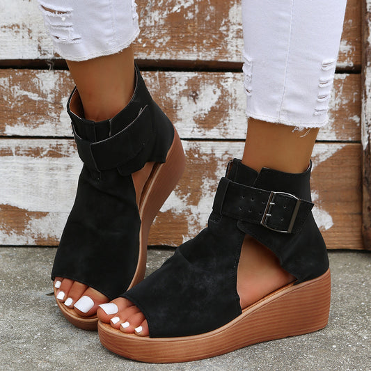 Sandalias Plegables de Verano con Talón Alto - Diseño Minimalista para Playa