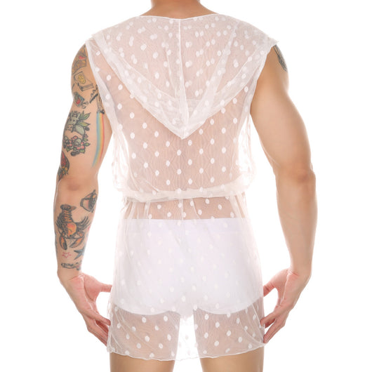 Bata de Dormir Transparente con Encaje para Hombre - Image 17