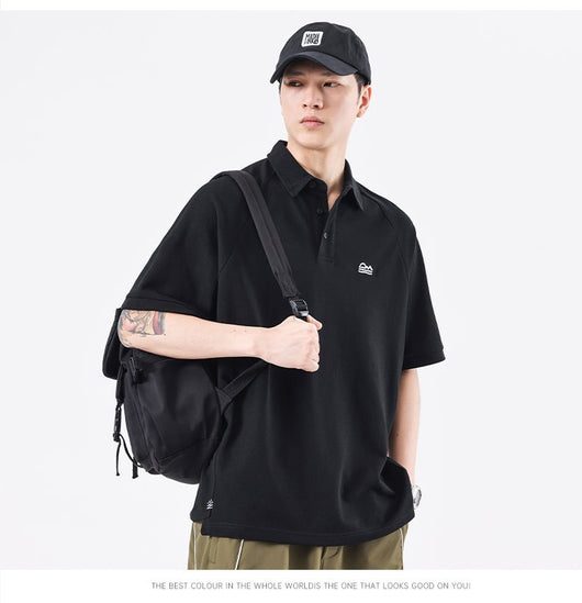Polo Deconstruido con Costuras Americanas de Manga Corta para Hombre - Image 14