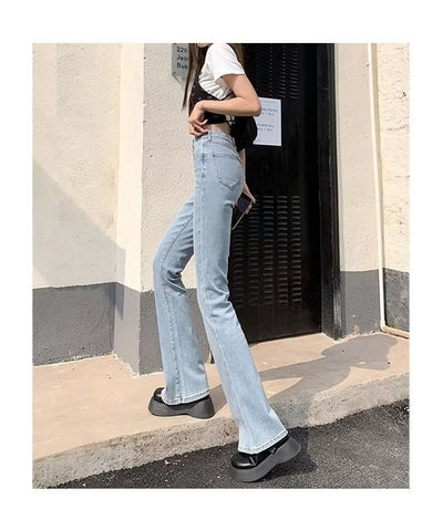 Jeans Acampanados Retro Cintura Alta Efecto Esbeltez para Mujer - Image 15