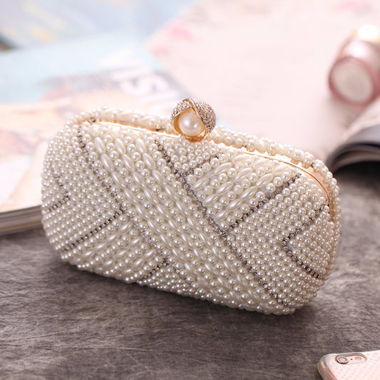 Bolso Cuadrado Pequeño con Detalle de Perla para Mujer