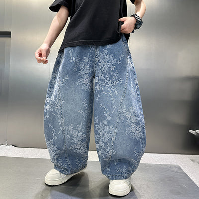 Pantalones Jeans Sueltos Estilo Pu Shuai para Niños - Diseño Trendy y Cómodo - Image 3