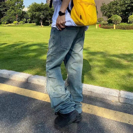 Jeans Rotos con Bordado de Mariposas para Hombre - Image 10