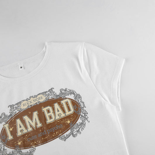 Blusa Cropped Cuello Redondo con Estampado de Letras - Image 21