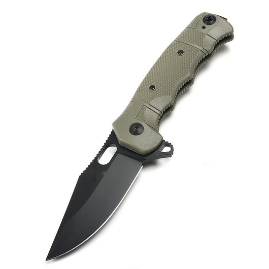 Cuchillo Plegable de Supervivencia Outdoor - Acero Inoxidable con Funda de Nylon - Image 5