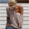 Blusa Suelta Sexy con Lentejuelas Brillantes Fuera del Hombro para Mujer