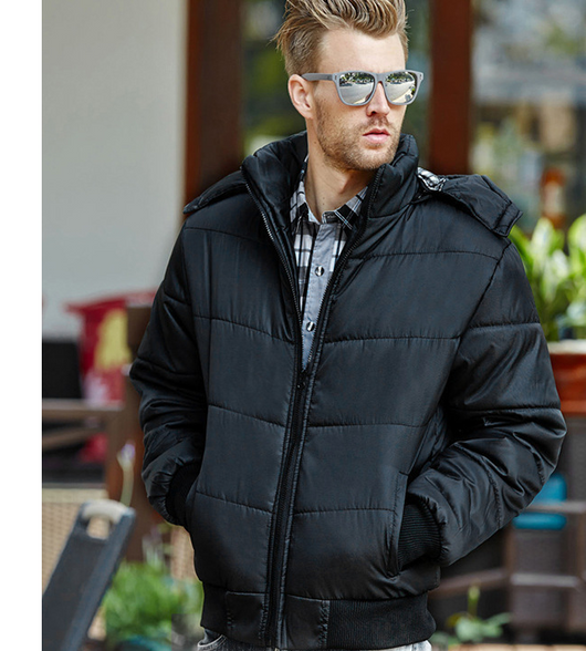 Chaqueta de Invierno con Capucha para Hombre, Estilo Coreano